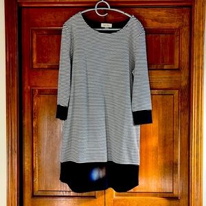 Charlie Paige Black and White Striped Dress